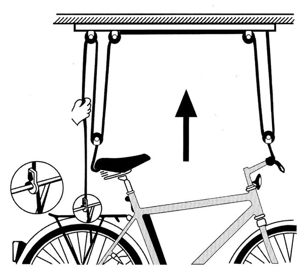 Fietsliftsysteem IceToolz P621 met 2 katrollen