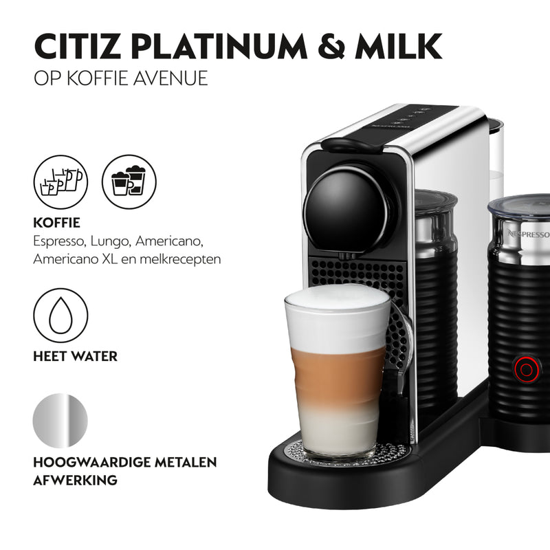 Krups XN630D10 Citiz &amp; Milk Koffiemachine Zwart/RVS