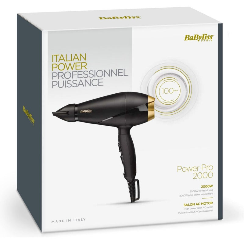 Babyliss 6704E Power Pro 2000 Föhn Zwart/Goud