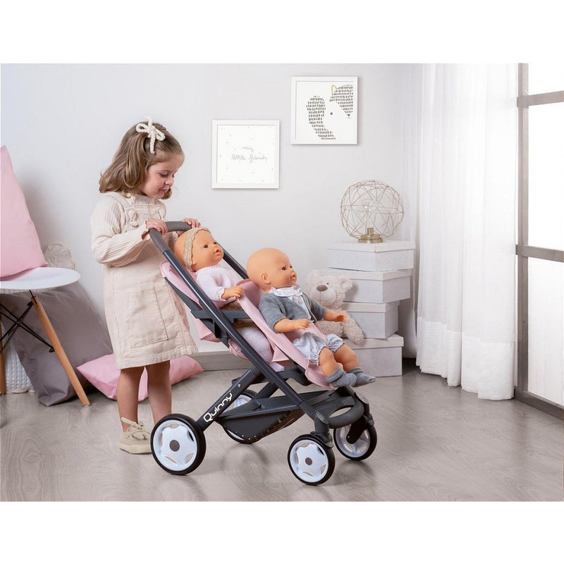 Smoby Maxi-Cosi Poppenwagen voor 2 Poppen