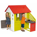 Smoby Speelhuis Pretty + Keuken + 17 Accessoires 145x110x127 cm Groen/Oranje