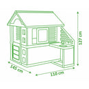 Smoby Speelhuis Pretty + Keuken + 17 Accessoires 145x110x127 cm Groen/Oranje