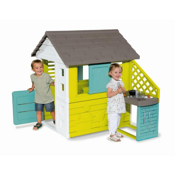 Smoby Pretty House + Zomerkeuken 145x110x127 cm