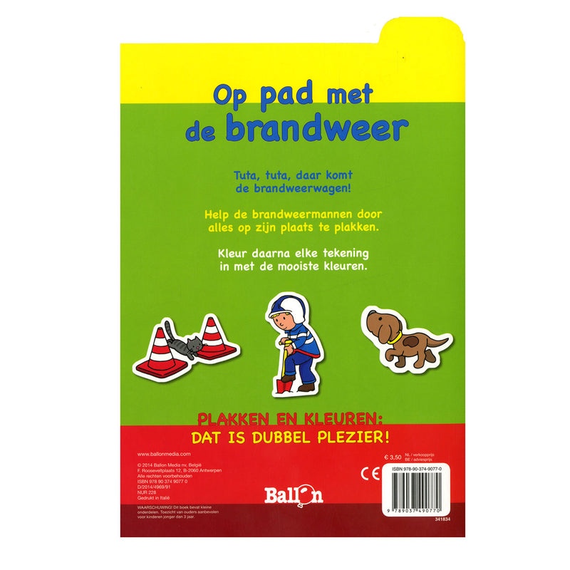 Plakken en Kleuren - Op pad met de Brandweer, 4-6 jaar