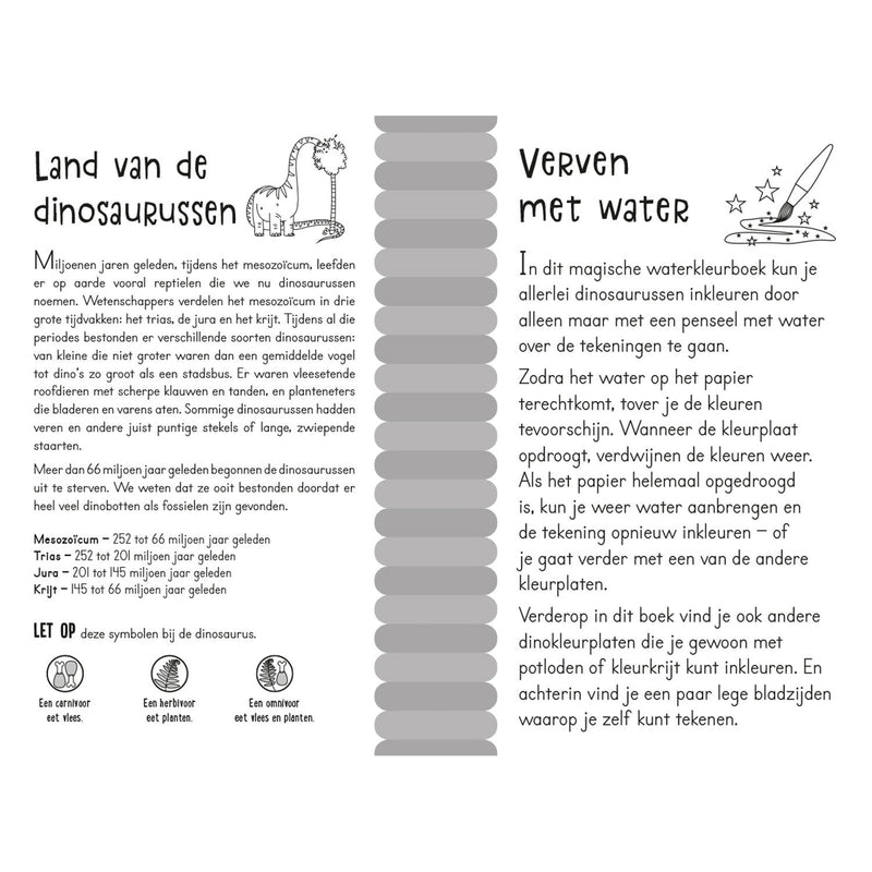 Magisch waterkleurboek - Dino's