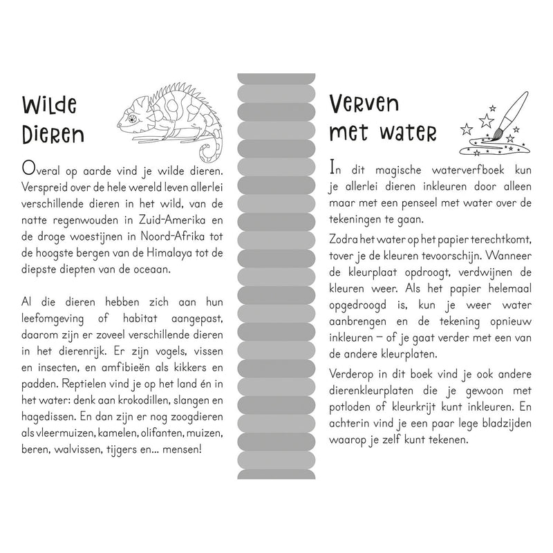 Magisch waterkleurboek - Wilde dieren