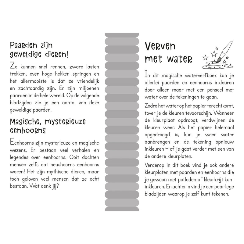 Magisch waterkleurboek - Paarden en Unicorns