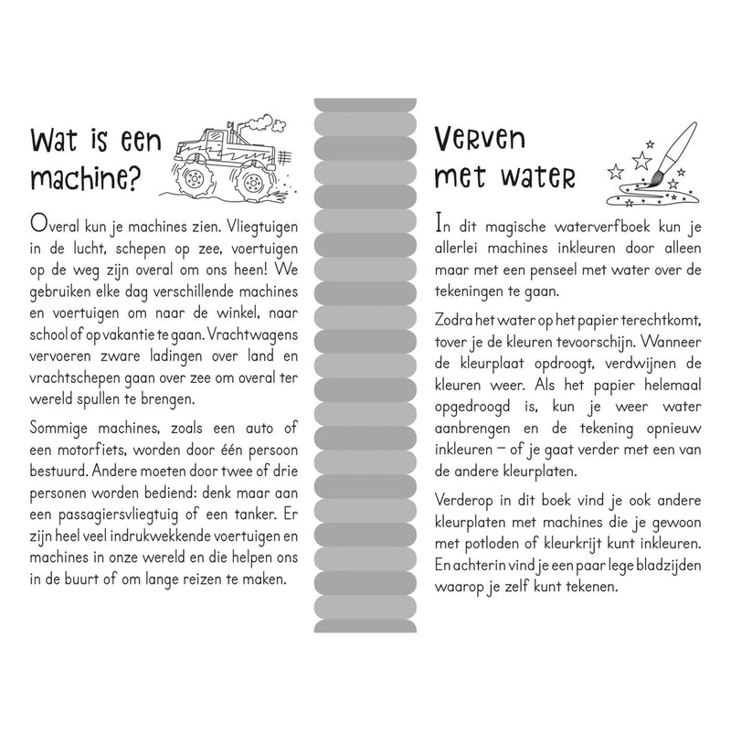 Magisch waterkleurboek - Machines