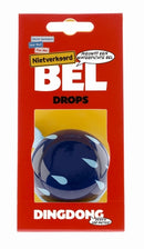 Fietsbel Ding-Dong NietVerkeerd Drops ø60mm - blauw met witte druppels
