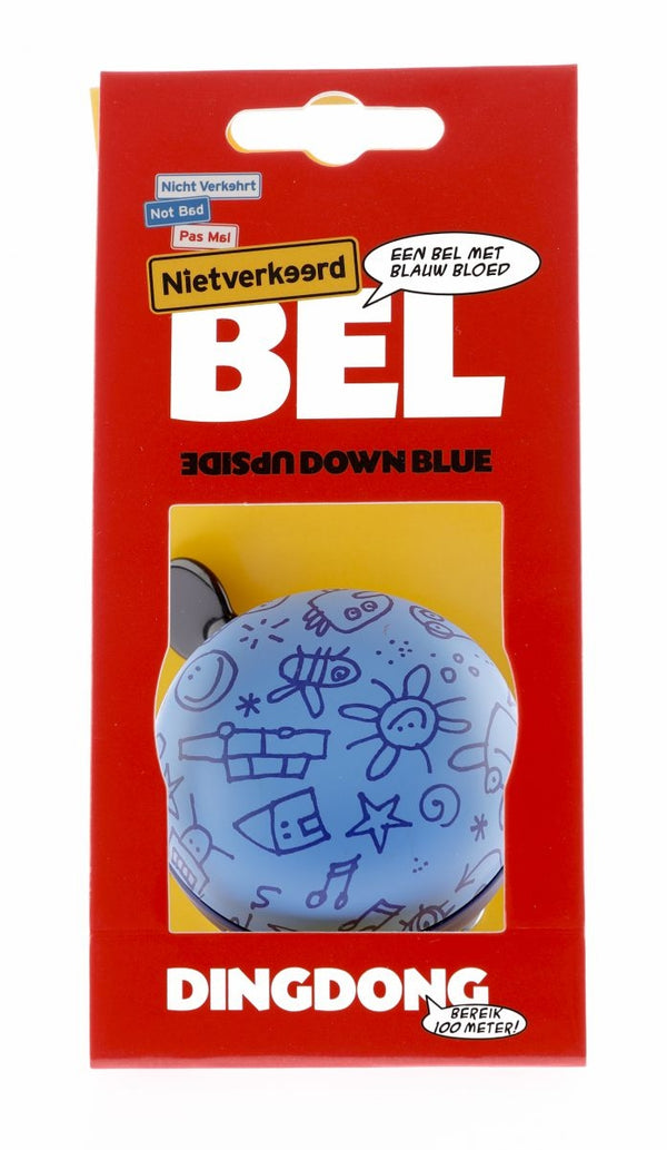 Fietsbel Ding-Dong NietVerkeerd Upside Down ø60mm - mat blauw