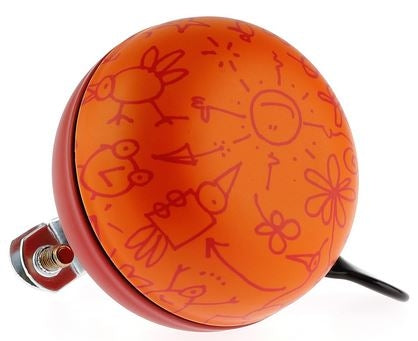 Fietsbel Ding-Dong NietVerkeerd Upside Down ø60mm - mat oranje