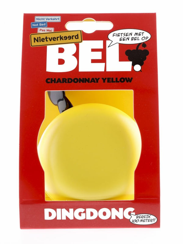 Fietsbel Ding-Dong NietVerkeerd ø80mm - chardonnay yellow