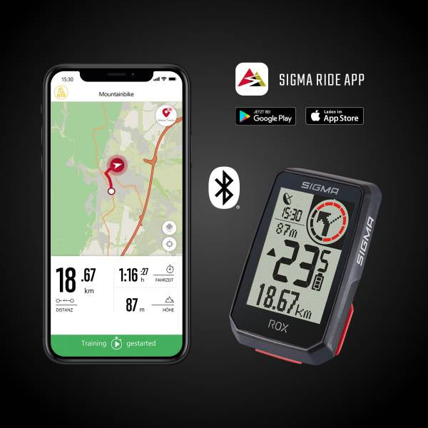 Fietscomputer GPS Sigma ROX 2.0 met overclamp butler stuurhouder - zwart