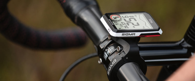 Fietscomputer GPS Sigma ROX 4.0 met standaard stuurhouder - zwart