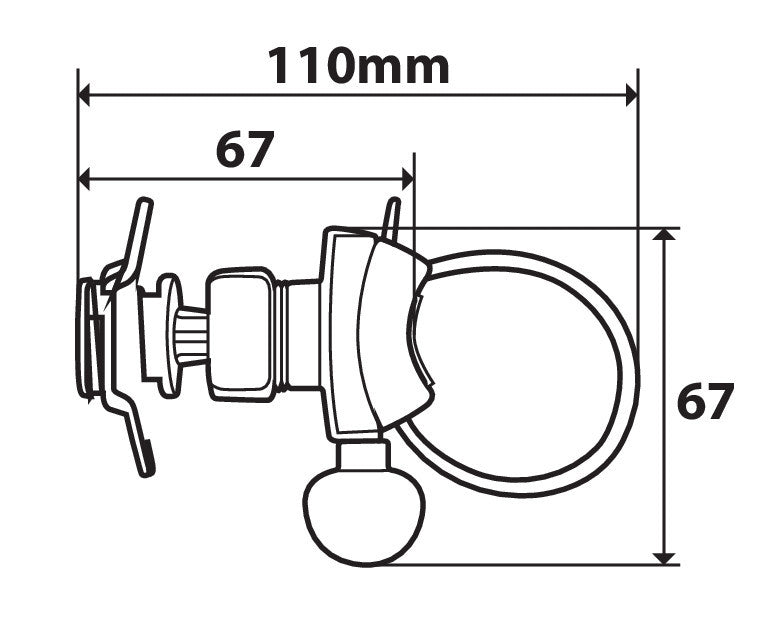 Lampa Opti-Belt Stuurmontage Flexgrip - ø15-40mm