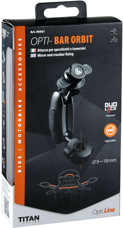 Lampa Opti-Bar Orbit spiegel en dwarsstang bevestiging (Ø 9 t/m 18 mm)