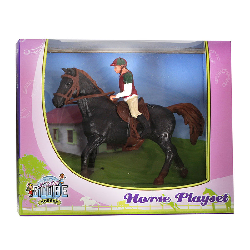 Kids Globe Speelset Paard met Ruiter, 1:24