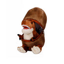 DinoWorld Dinosaurus Pluche in Ei - Bruin, 22cm