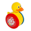 babyspeelgoed rollende eend 13 cm geel