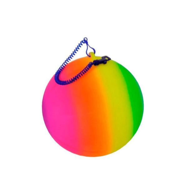 Regenboogbal met Koord 21 cm