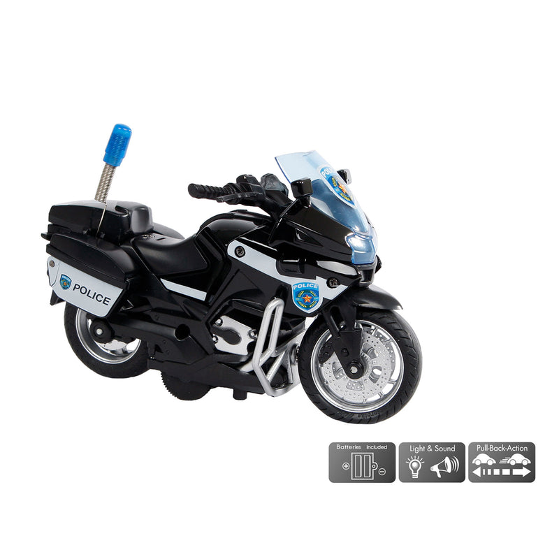 2-Play Die-cast Politiemotor USA met Licht en Geluid, 13cm