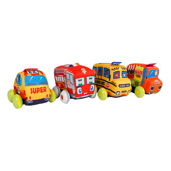 Mini Club Pull Back Stoffen Voertuig Soft, 11cm