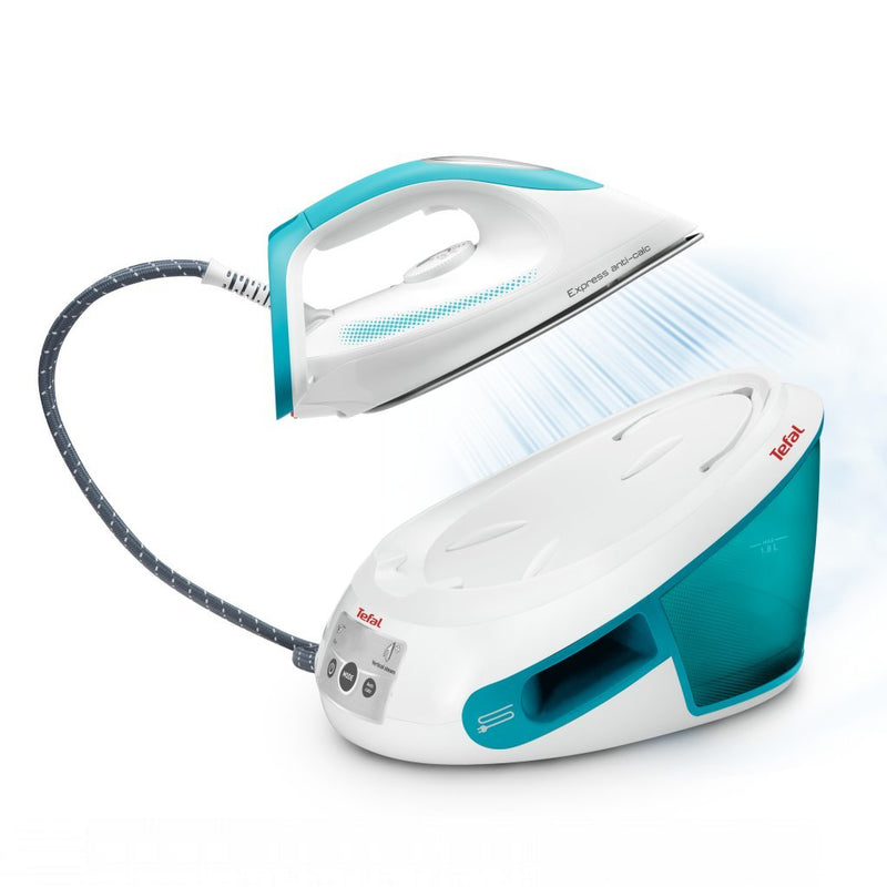 Tefal SV8010 Express Anti-Kalk Stroomgenerator 2800W 1.8L Turkoois/Wit