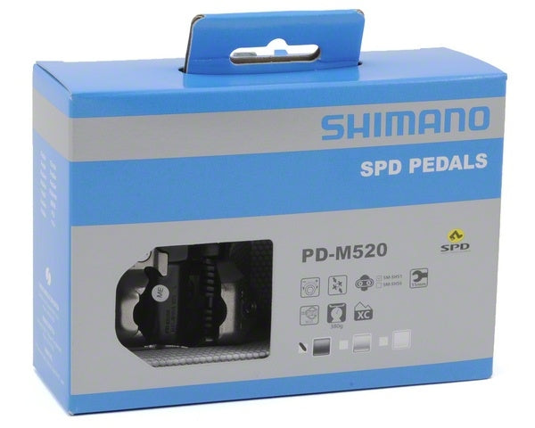 Pedaalset Shimano SPD M520 met schoenplaatjes SM-SH51 - zwart
