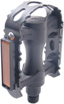 Pedaalset MTB Edge kunststof met ijzeren rand - zwart