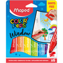 Maped Color?Peps Raamstiften met Doekje 6 Kleuren
