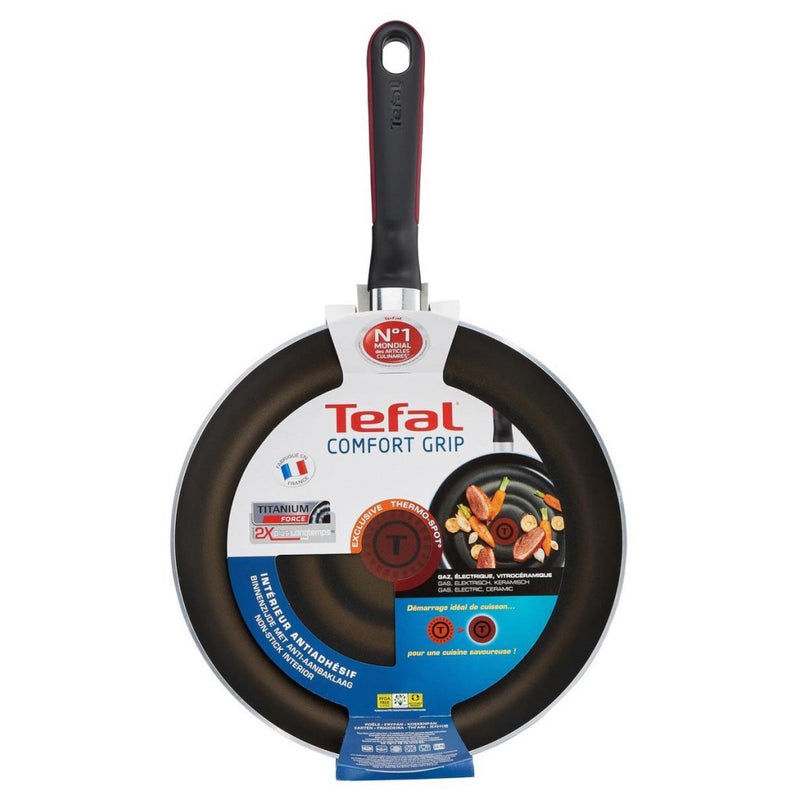 Tefal Comfort Grip Koekenpan 20 cm Zwart/Rood