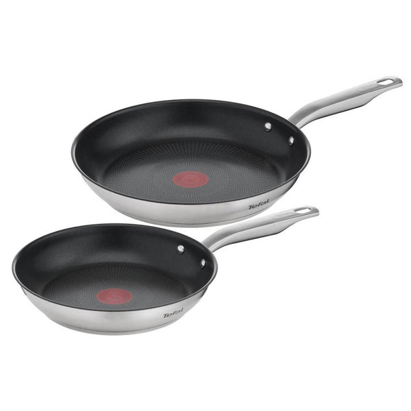 Tefal E491S2 Virtuoso Koekenpannen 24+28 cm RVS