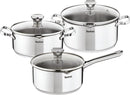 Tefal Duetto 3-delige kookset Steelpan 16 cm en Kookpan 20 + 24 cm