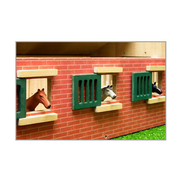 Kids Globe Paardenstal Hout Met 9 Paardenboxen 1:32