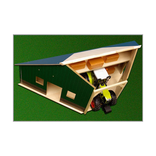 Kids Globe Loods Hoek Hout Voor 2 Tractoren 1:16