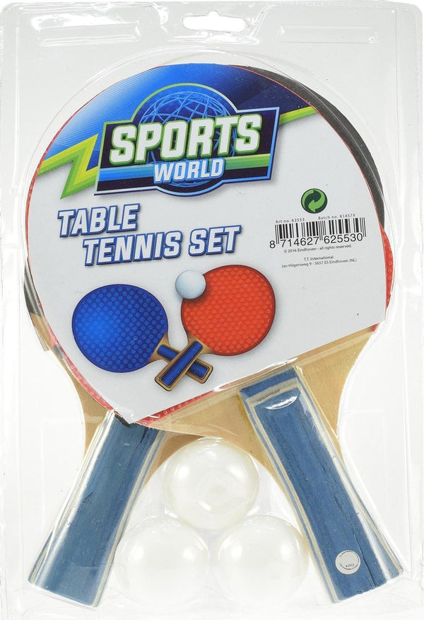 Tafeltennis set 2 batjes+ 3 bal 62553A