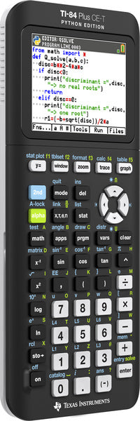 Texas Instruments TI-84PLCEPYT-C Graphing Calculator 84PLCET PY Python Edition