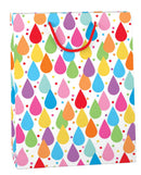 Papieren cadeau tas L Drops en Dots