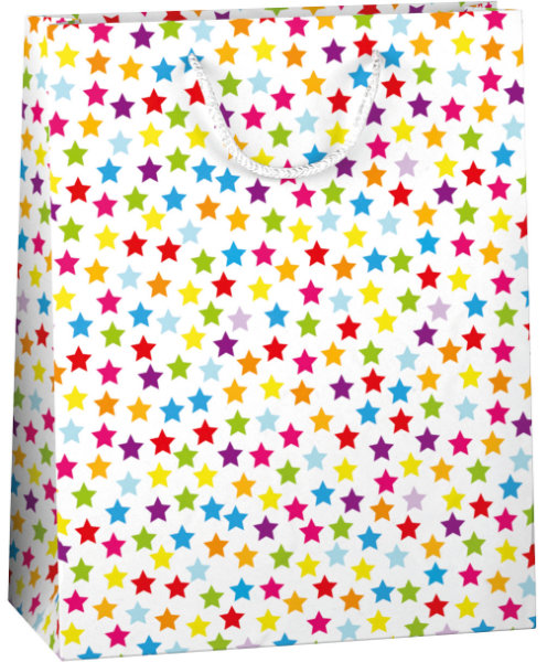 Papieren cadeau tas L Party Stars