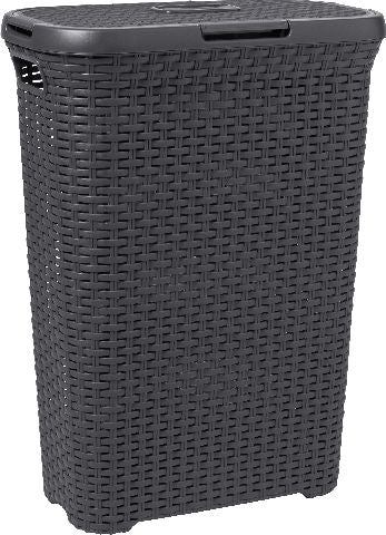 Curver Style Wasmand met Deksel 40L Antraciet