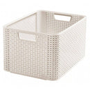 Curver Style mandje large vintage wit