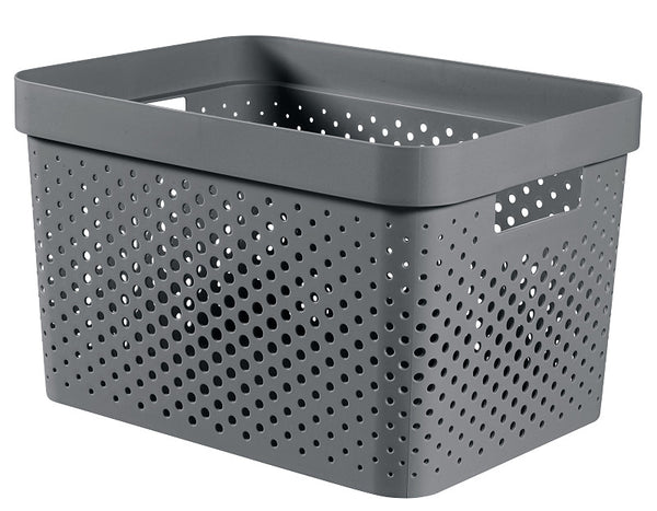 Curver Infinity Dots Opbergbox 17L Antraciet