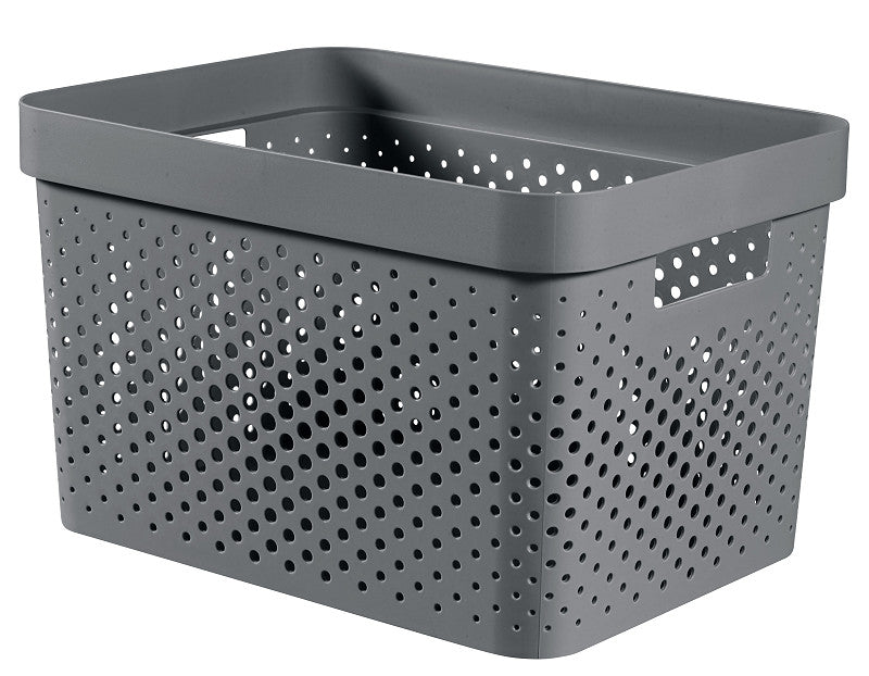 Curver Infinity Dots Opbergbox 17L Antraciet