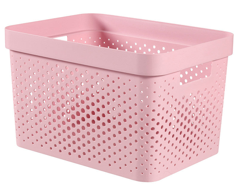 Curver infinity box dots 17L chalk pink - 100% recycled