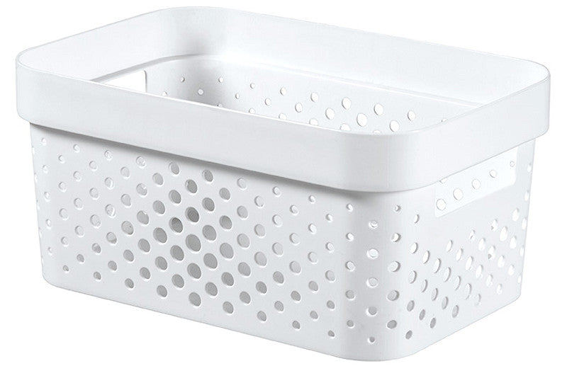Curver infinity box dots 4,5L wit - 100% recycled