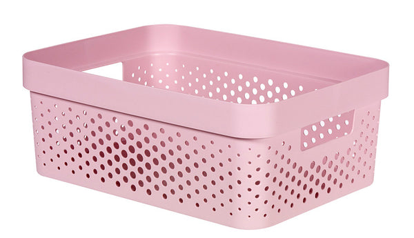 Curver infinity box dots 11L chalk pink 100% recycled
