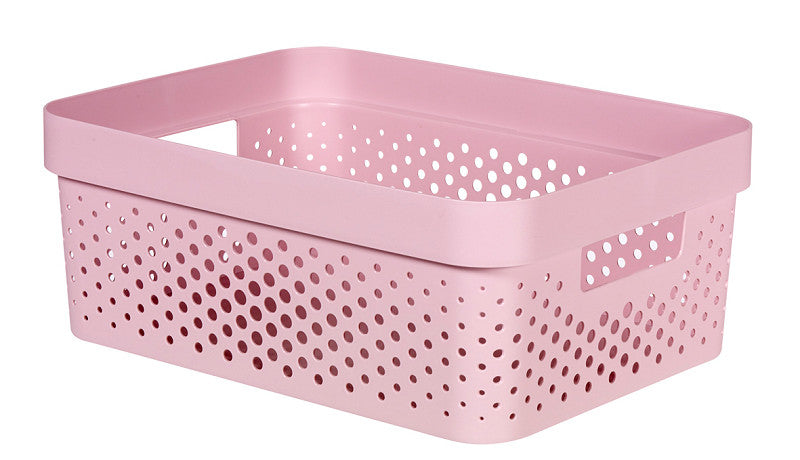 Curver infinity box dots 11L chalk pink 100% recycled