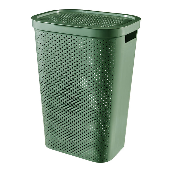 Curver Infinity wasbox dots 60L - 100% recycled groen