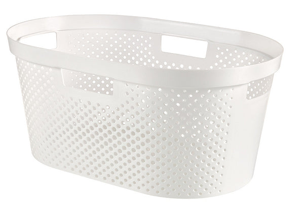 Curver Infinity wasmand dots 40L - 100% recycled wit