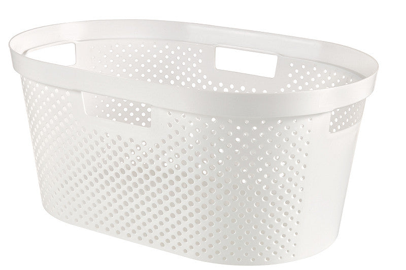 Curver Infinity wasmand dots 40L - 100% recycled wit
